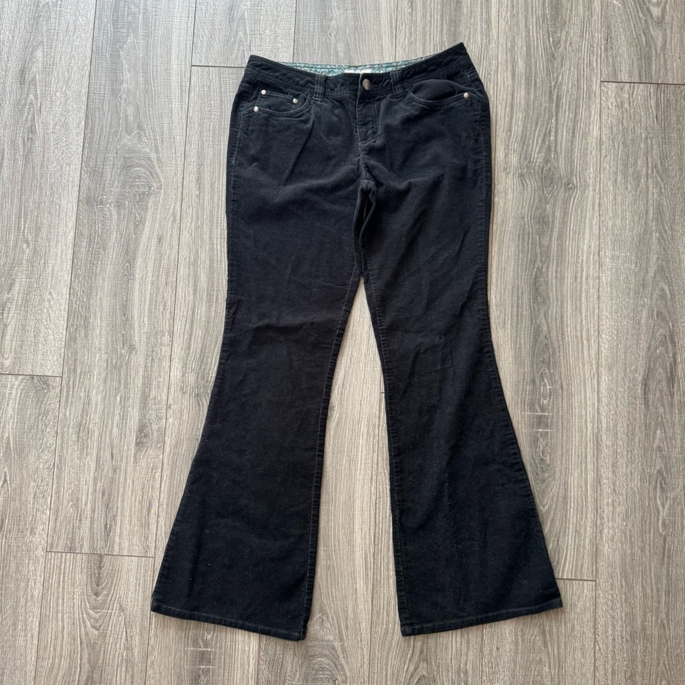 Vintage Y2K Black Flared Corduroy Pants